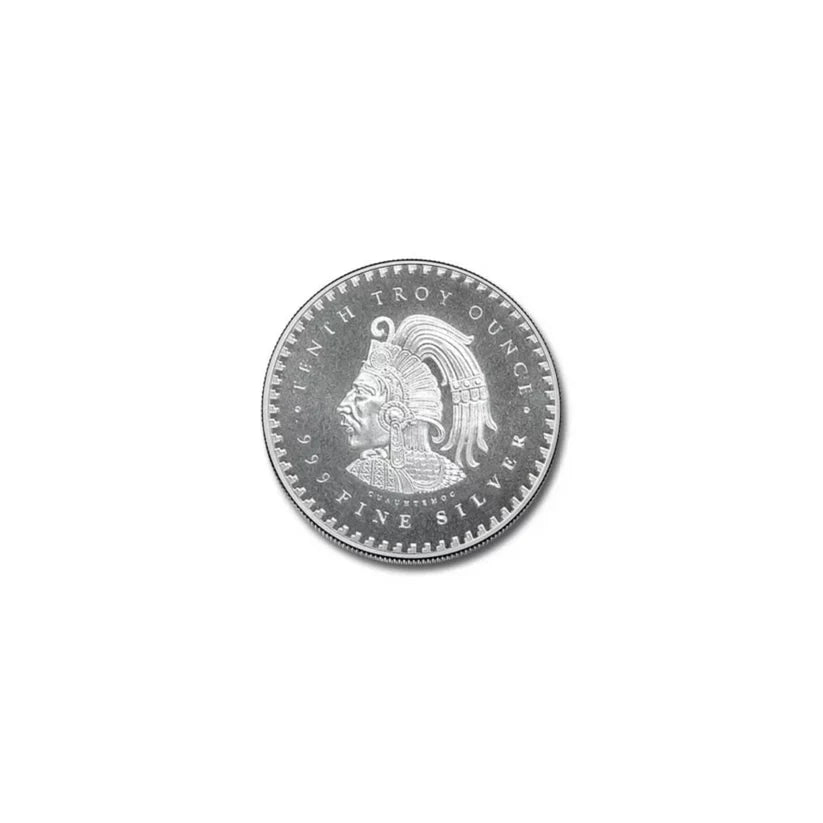 1/10 oz Aztec Calendar Silver Round