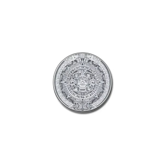 1/10 oz Aztec Calendar Silver Round