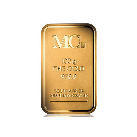 100g MC Fine Gold Minted Bar