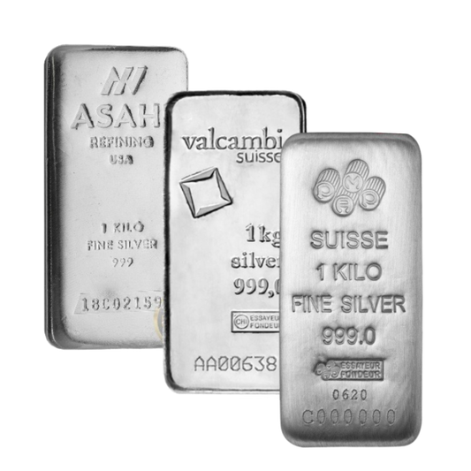 1kg Fine Silver Cast Bar