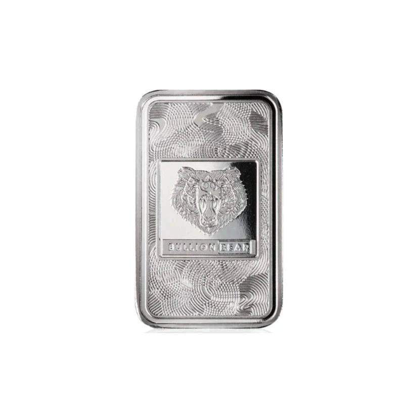 100g Bullion Bear Fine Silver Minted bar