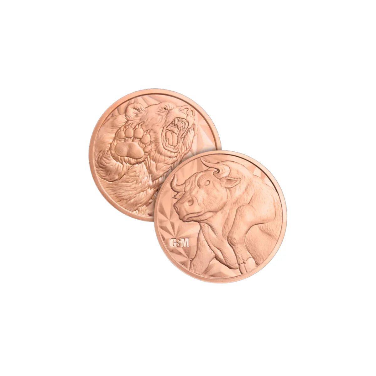 1 oz Bull & Bear .999 Fine Copper Round