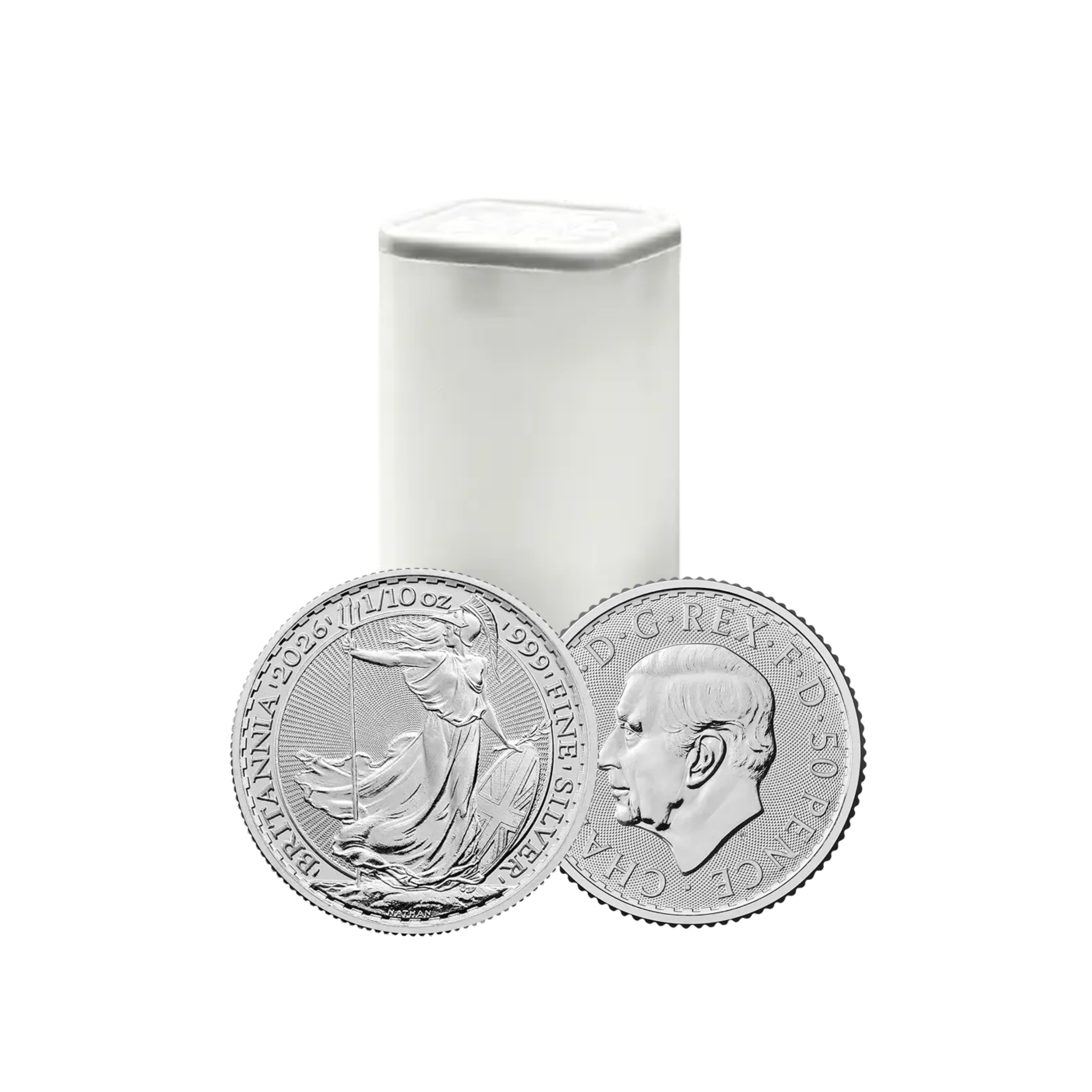 2026 1/10 oz Silver Britannia Bullion Coin Tube (16 Coins)