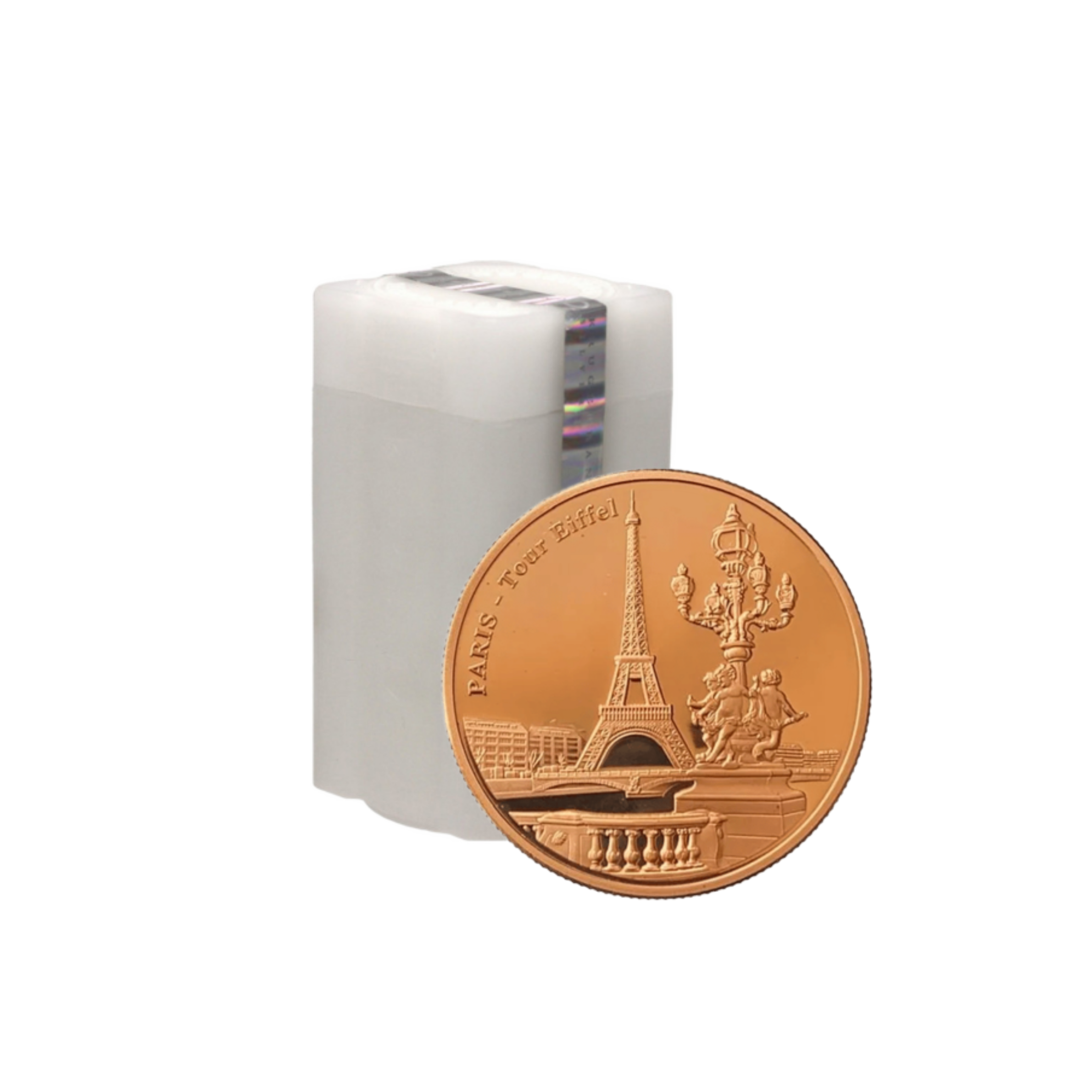 Tube of 20x: 1 oz Fine Copper Round – Paris (Eiffel Tower) Edition